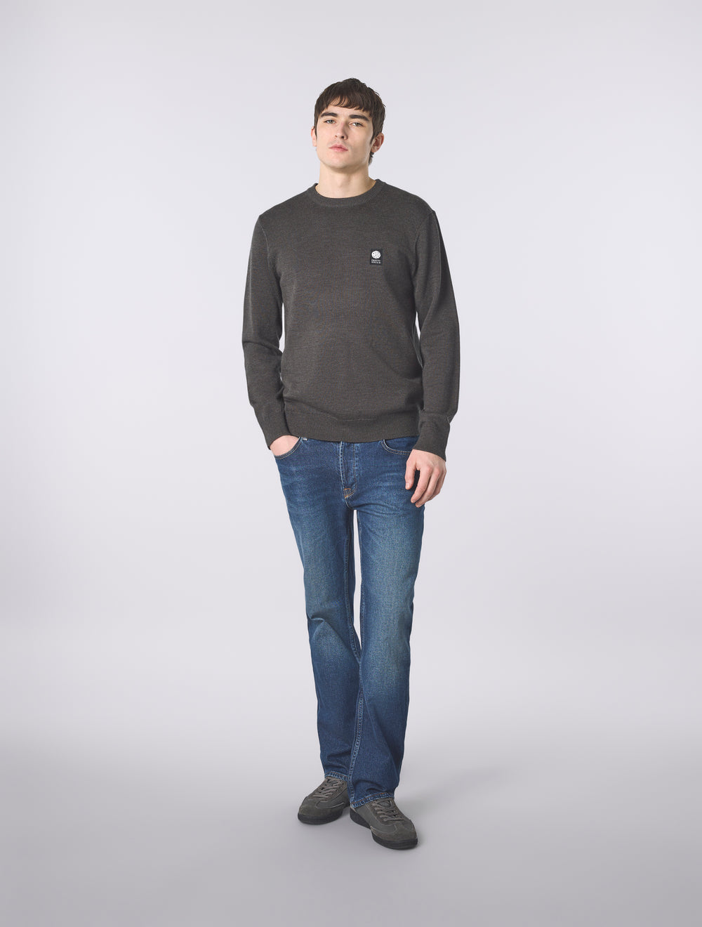 Charcoal Merino Blend Crew