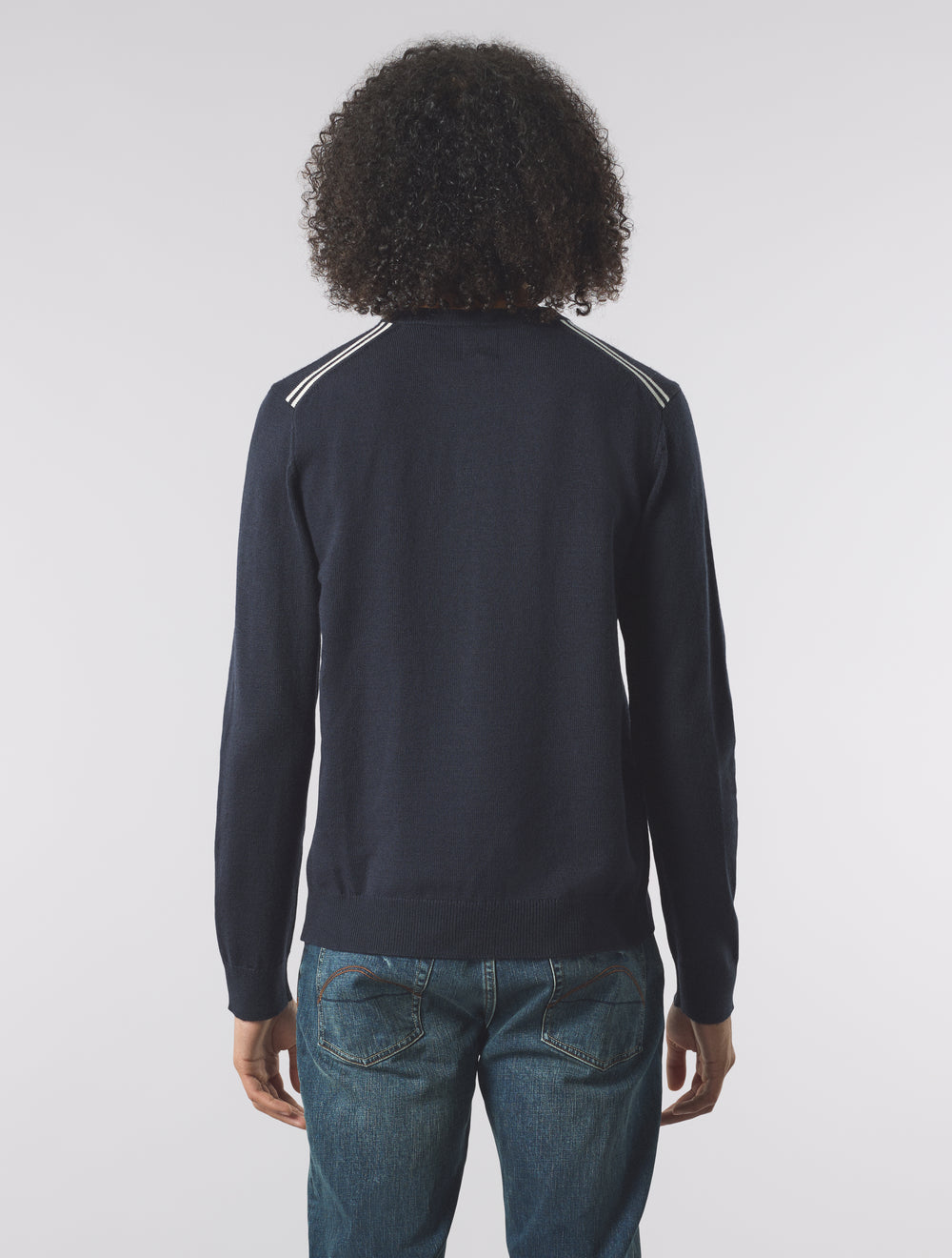 Navy Merino Blend Crew