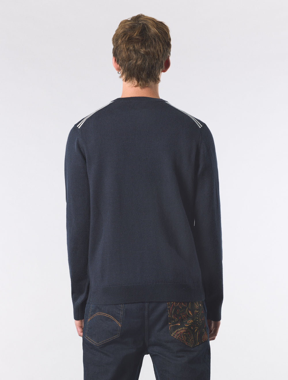 Navy Merino Blend Crew