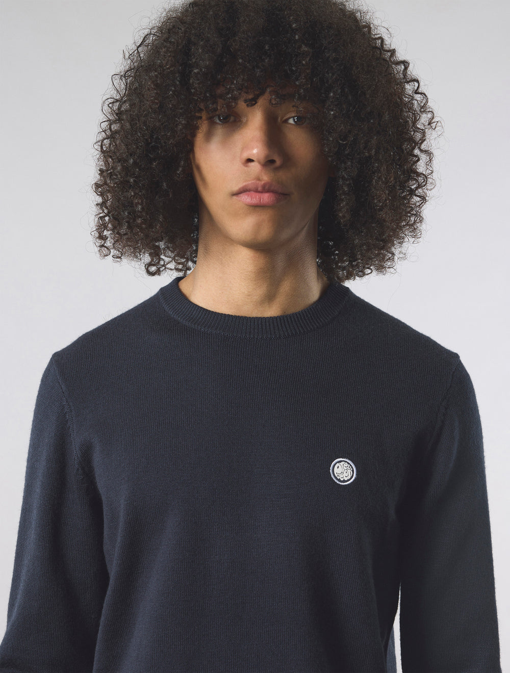 Navy Merino Blend Crew