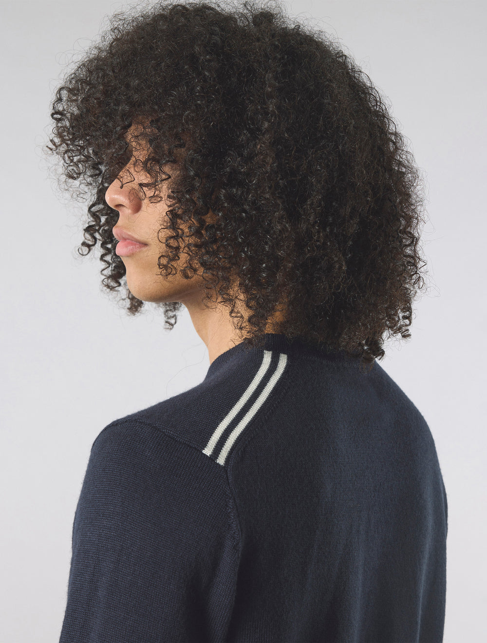 Navy Merino Blend Crew