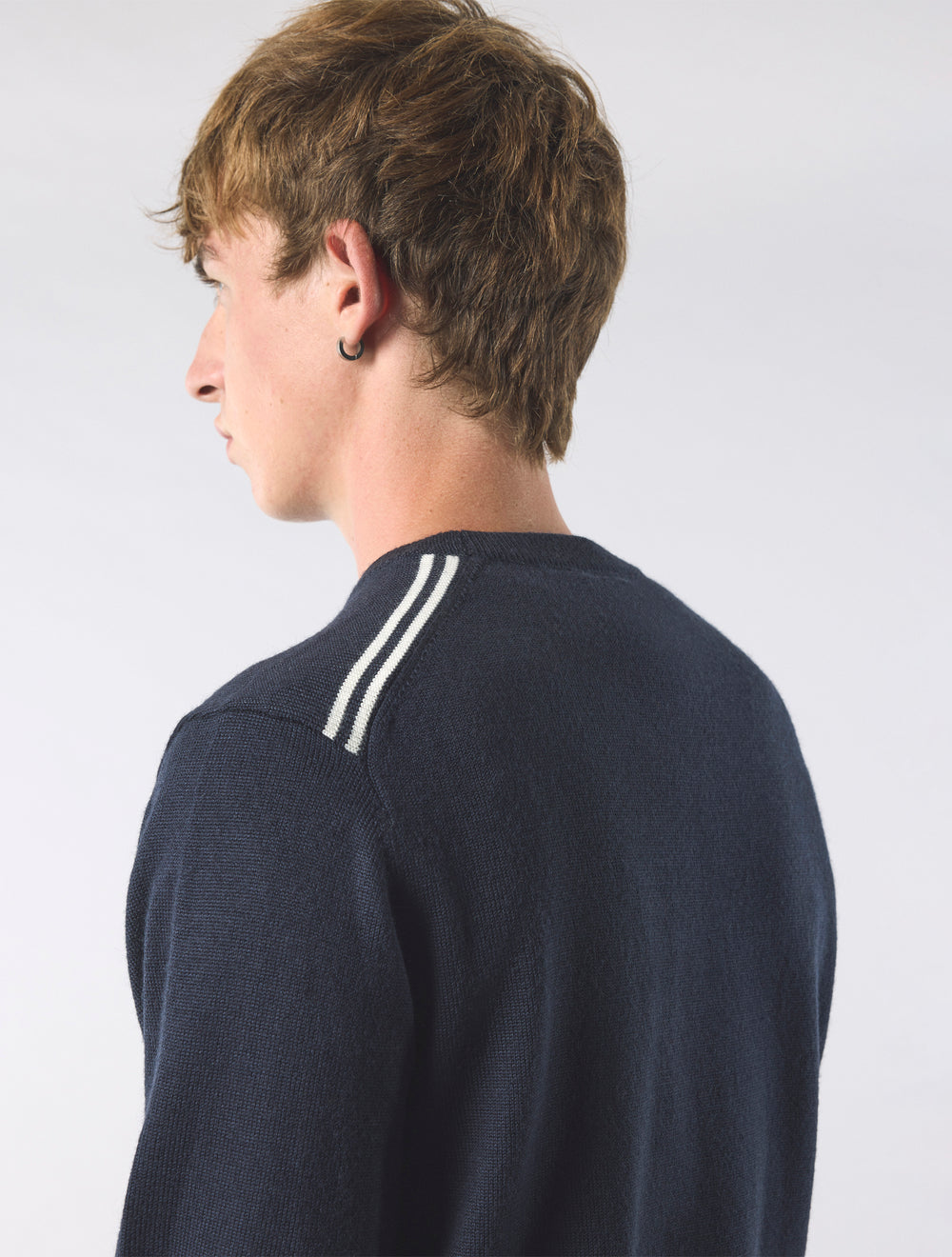 Navy Merino Blend Crew