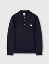 Navy Merino Blend Polo