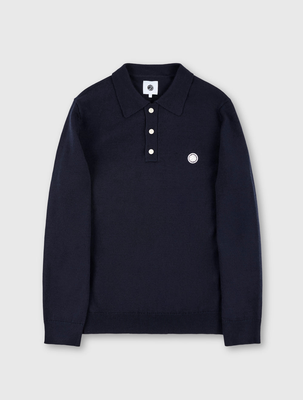 Navy Merino Blend Polo