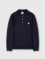Navy Merino Blend Polo