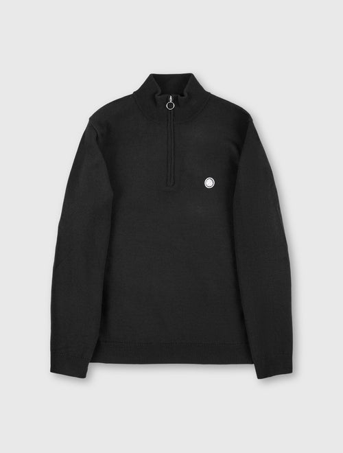 Black Merino Blend 1/4 Zip