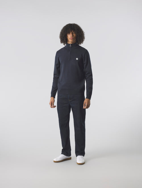 Navy Merino Blend 1/4 Zip