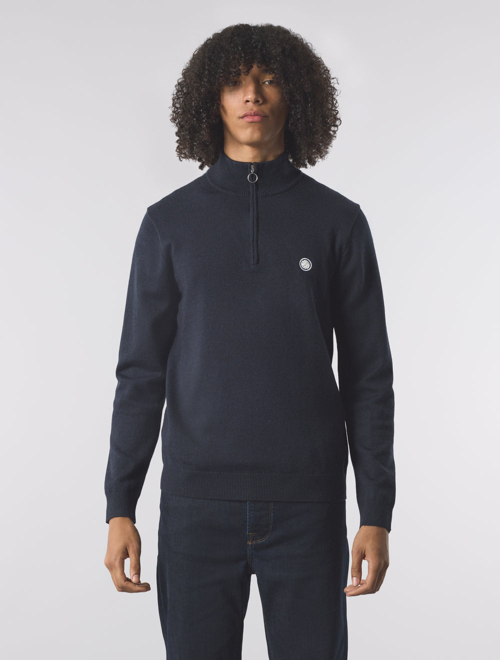 Navy Merino Blend 1/4 Zip