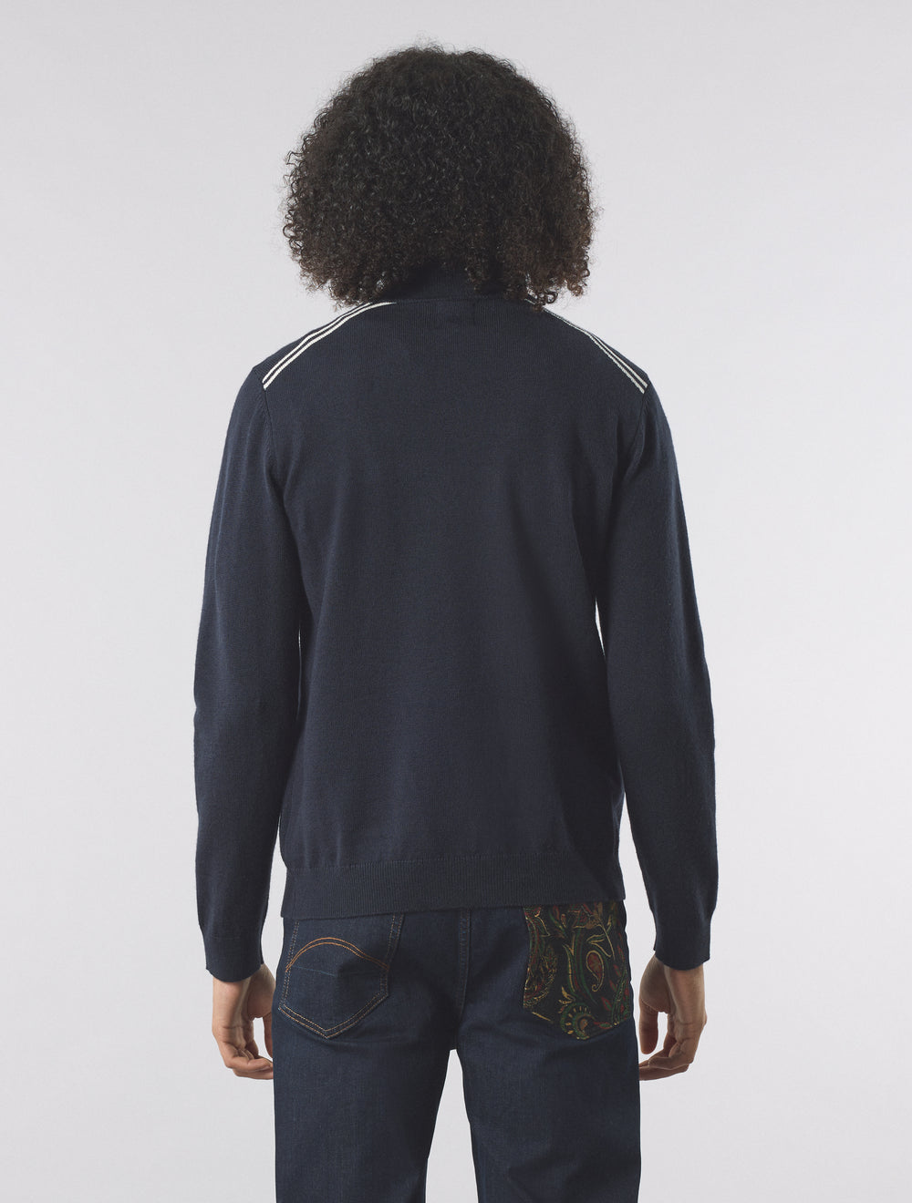 Navy Merino Blend 1/4 Zip