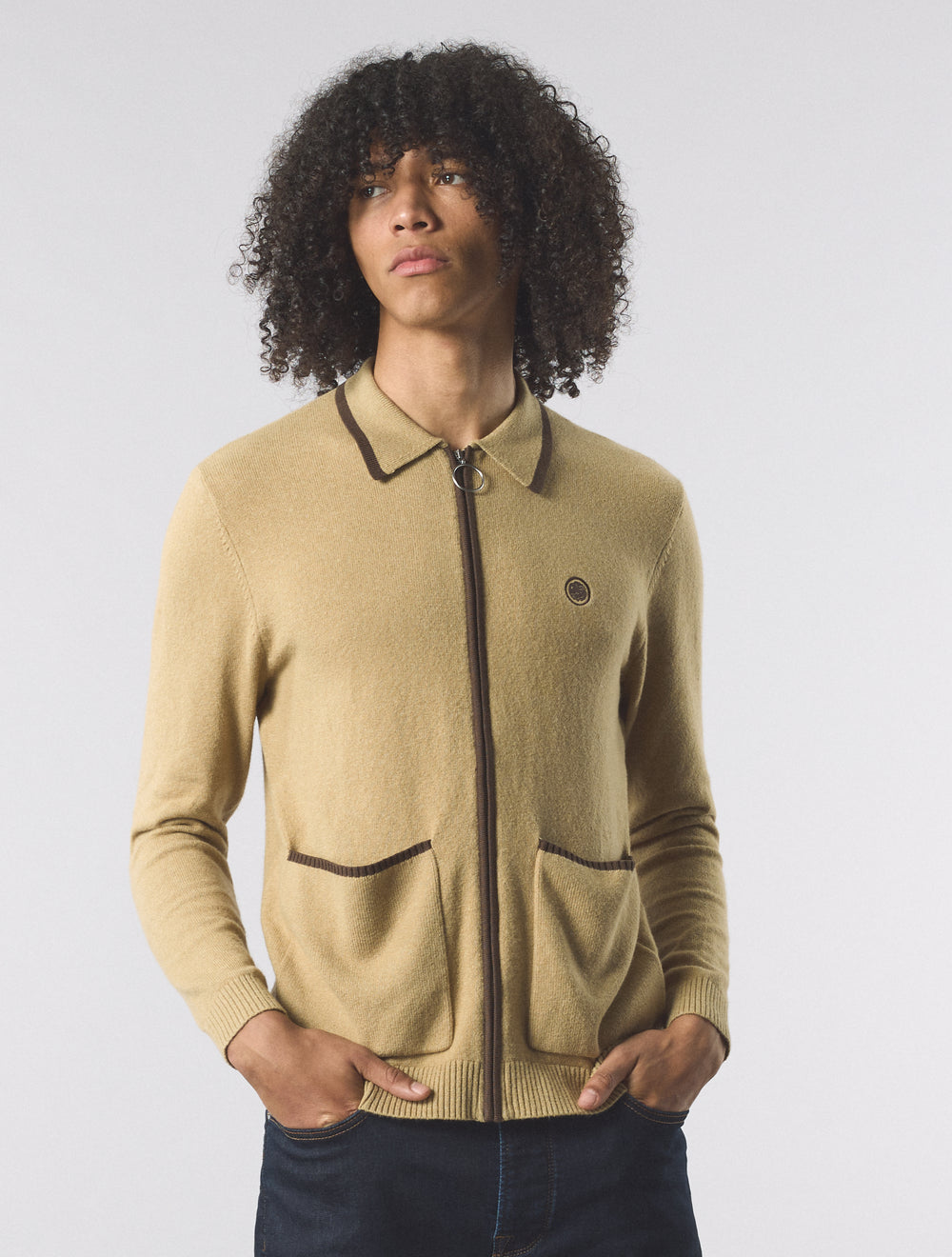 Taupe Evelyn Knit Shirt