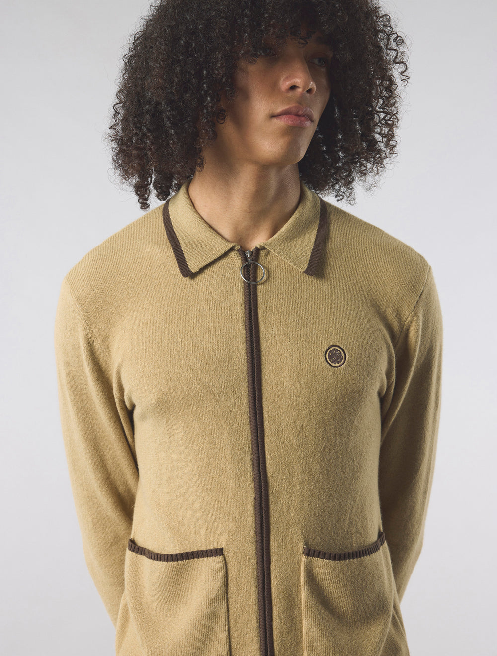 Taupe Evelyn Knit Shirt