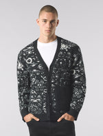 Black Patchwork Paisley Cardigan