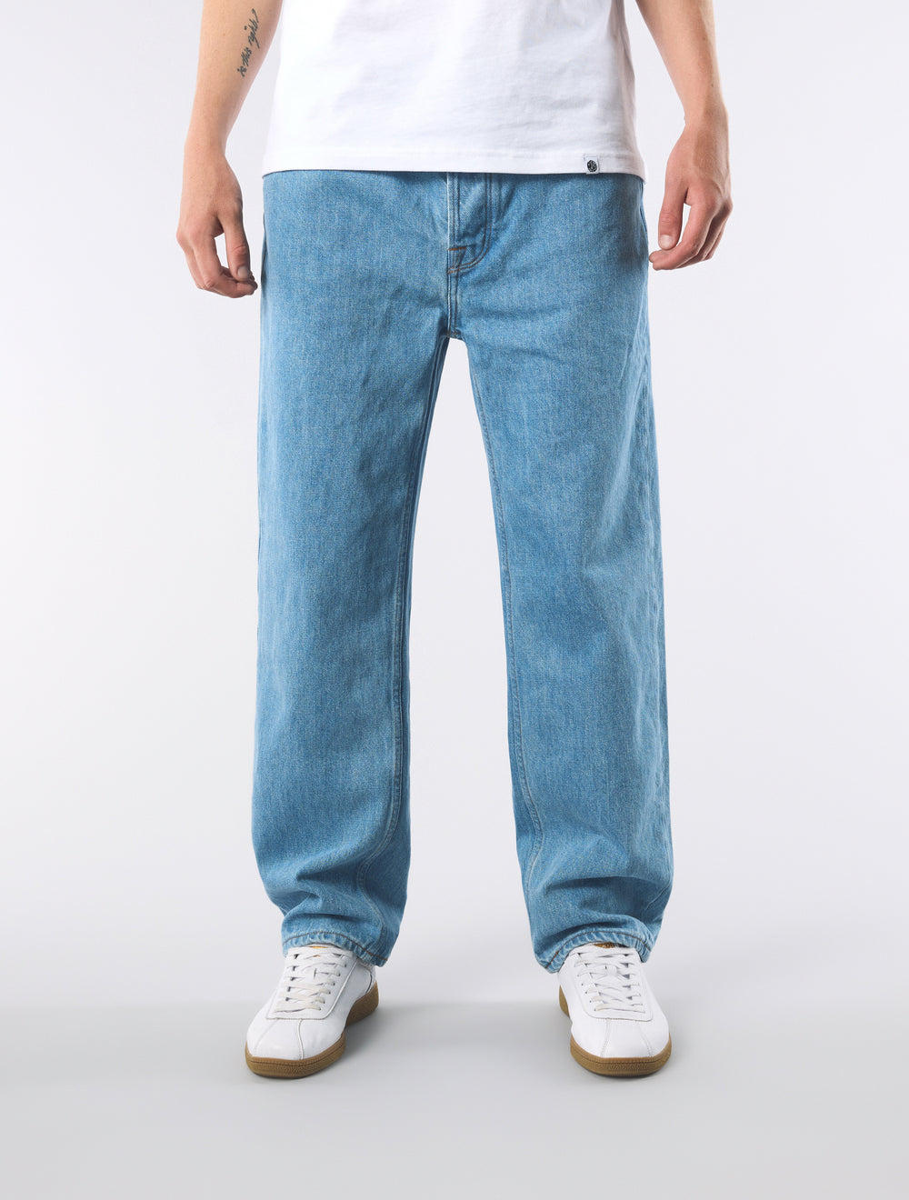 Blue Parthian Laser Etched Paisley Jeans