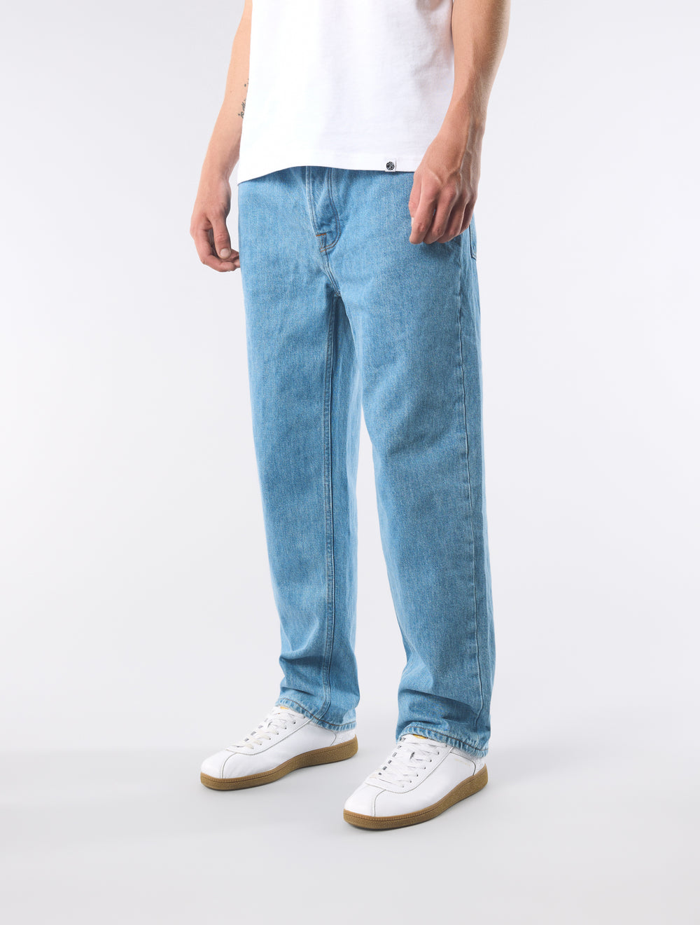 Blue Parthian Laser Etched Paisley Jeans