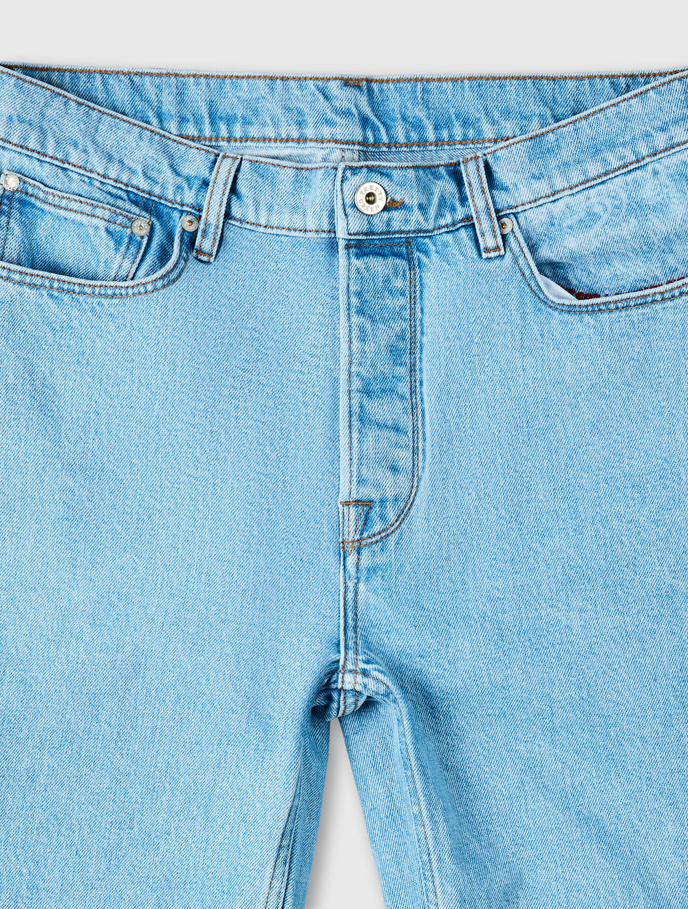 Blue Parthian Laser Etched Paisley Jeans