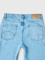Blue Parthian Laser Etched Paisley Jeans