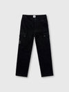 Black Dalmorton Cord Cargo Pants