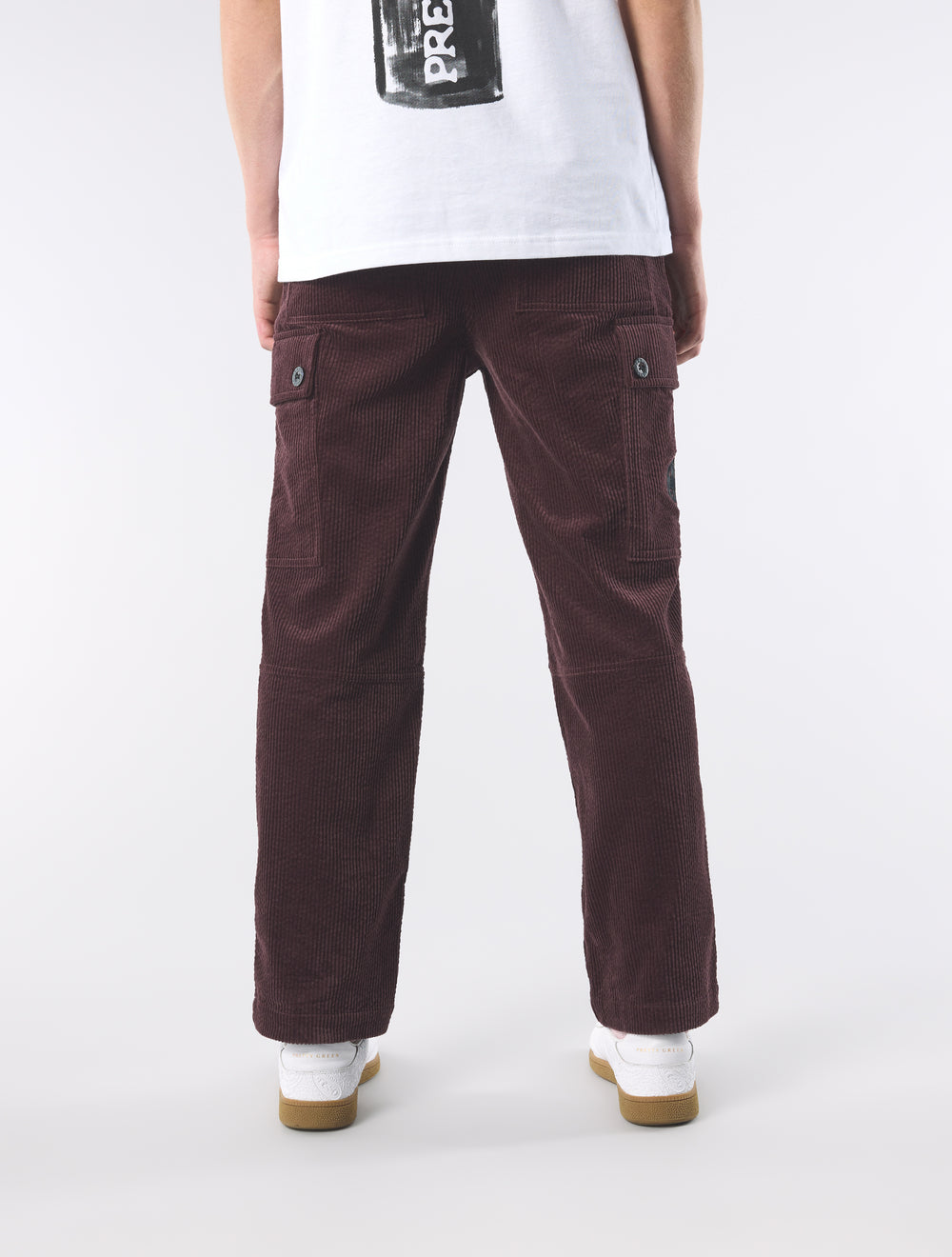 Burgundy Dalmorton Cord Cargo Pants