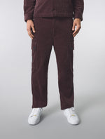 Burgundy Dalmorton Cord Cargo Pants