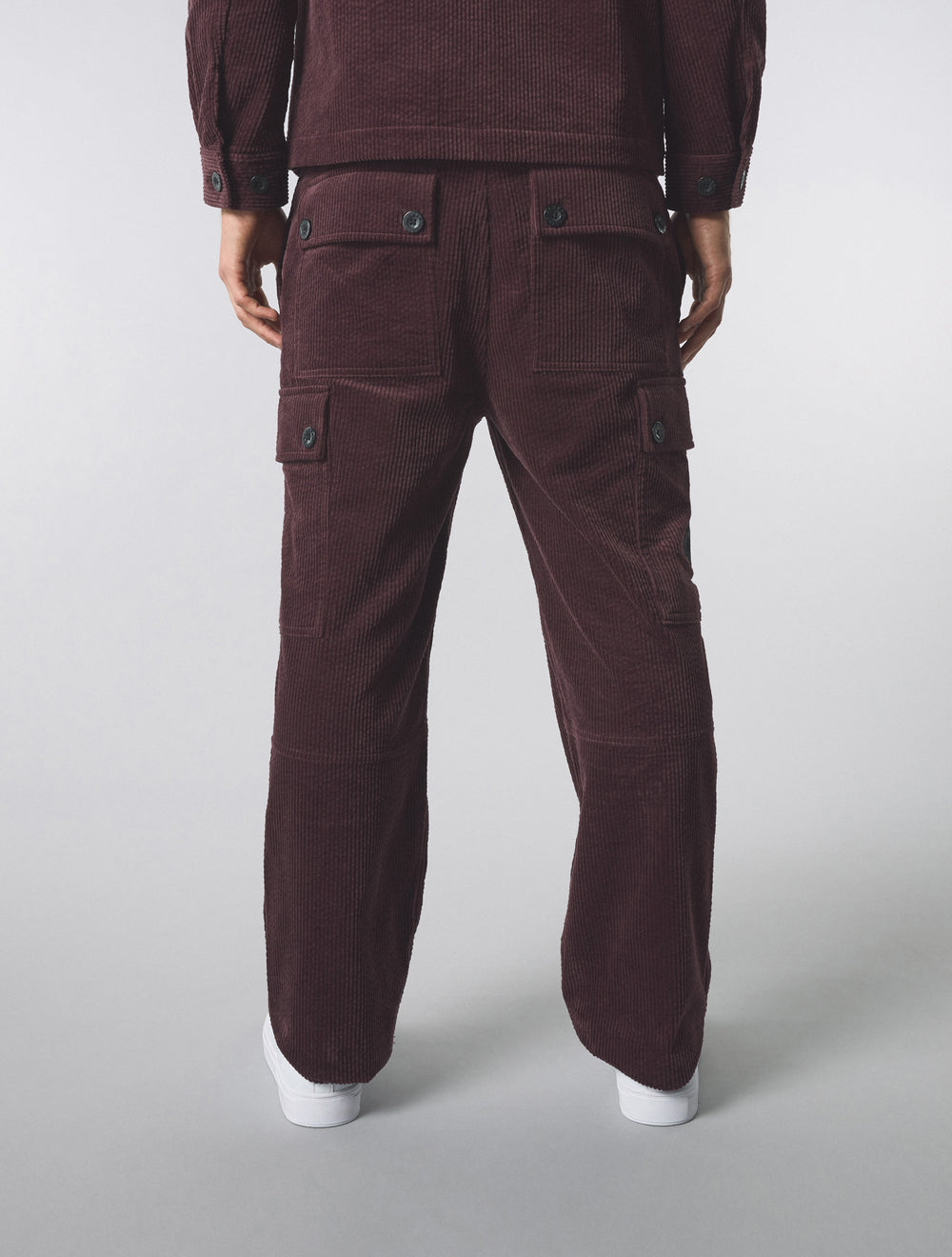 Burgundy Dalmorton Cord Cargo Pants