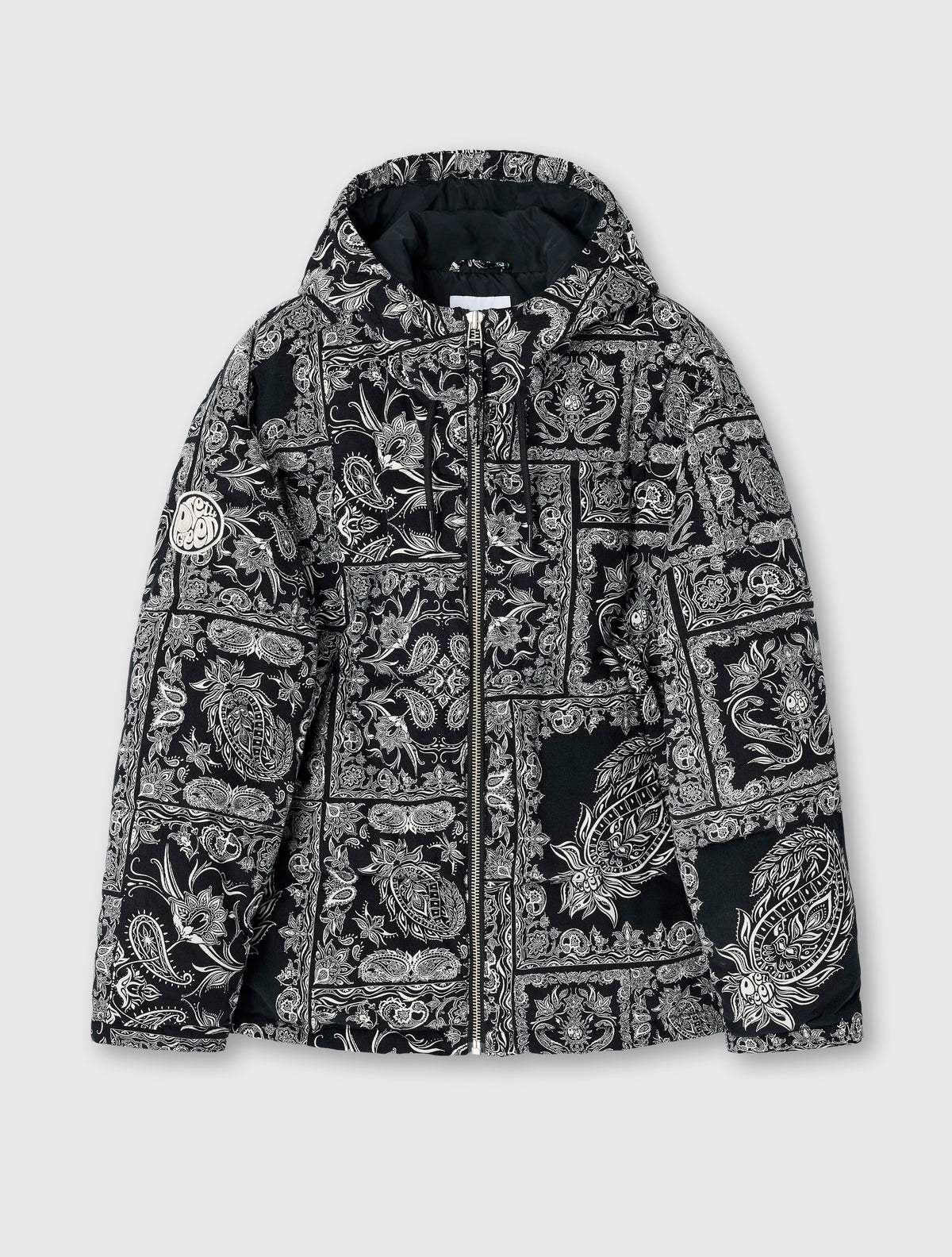 Patchwork Paisley Puffer Jacket