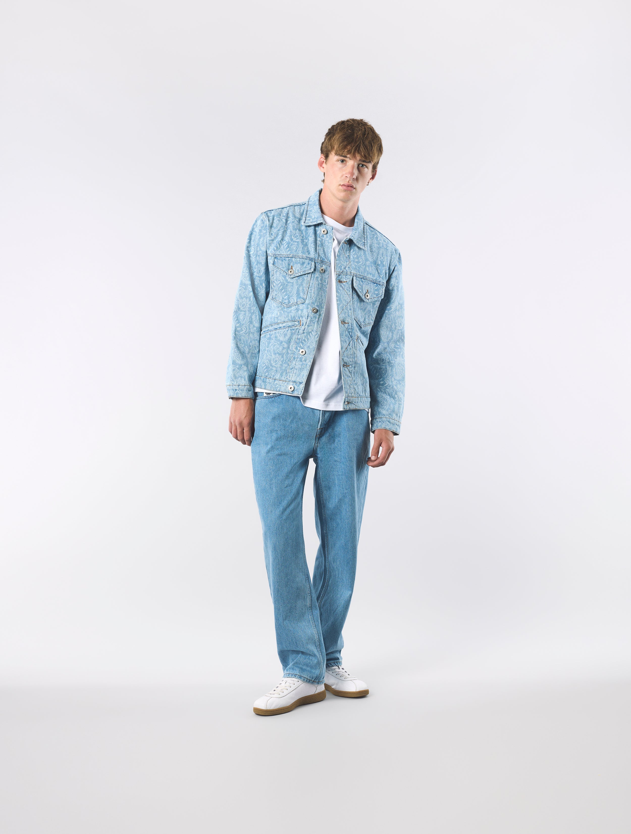 Blue Parthian Laser Paisley Denim Jacket – Pretty Green Store