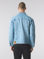 Blue Parthian Laser Paisley Denim Jacket