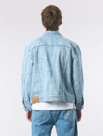 Blue Parthian Laser Paisley Denim Jacket
