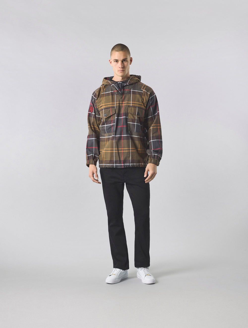 Multi Winston Check Smock Brown