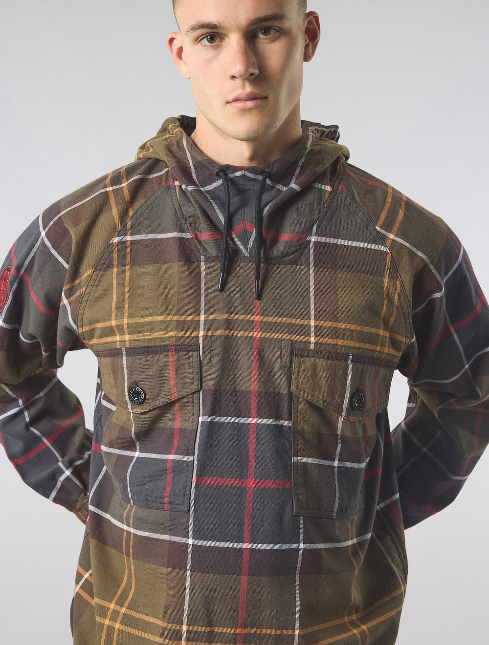 Multi Winston Check Smock Brown