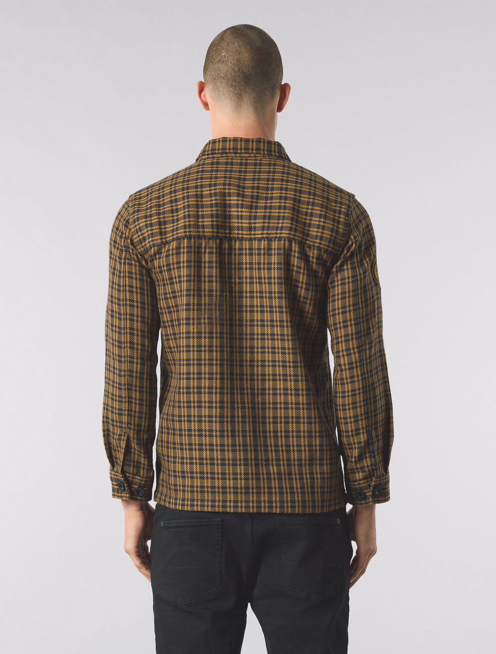 Black Whitworth Check Overshirt