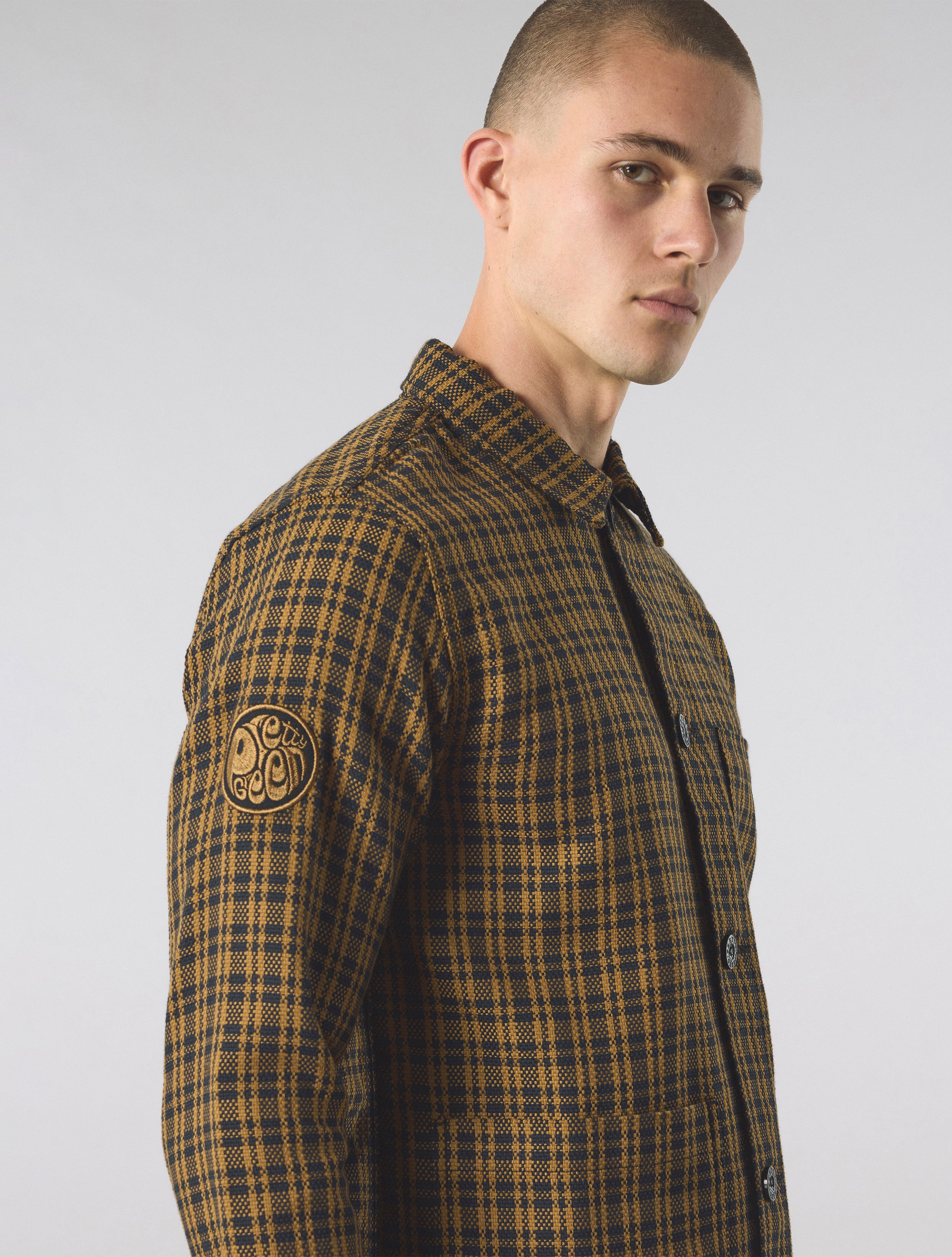 Black Whitworth Check Overshirt – Pretty Green Store