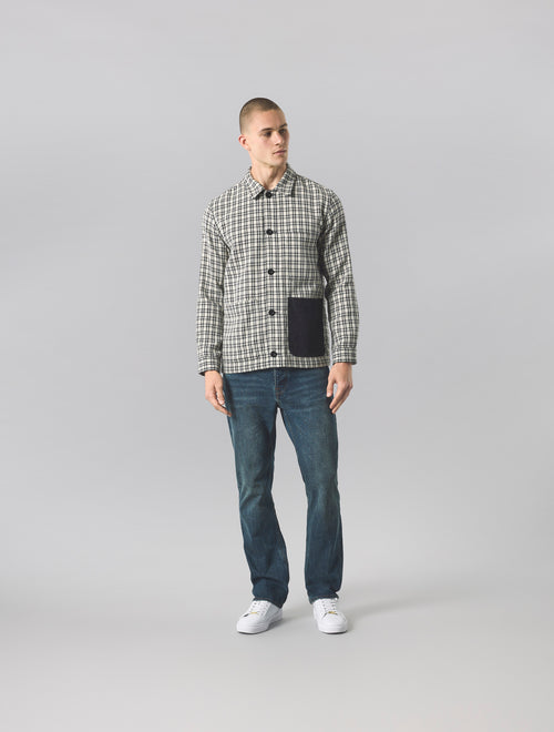 Stone Whitworth Check Overshirt