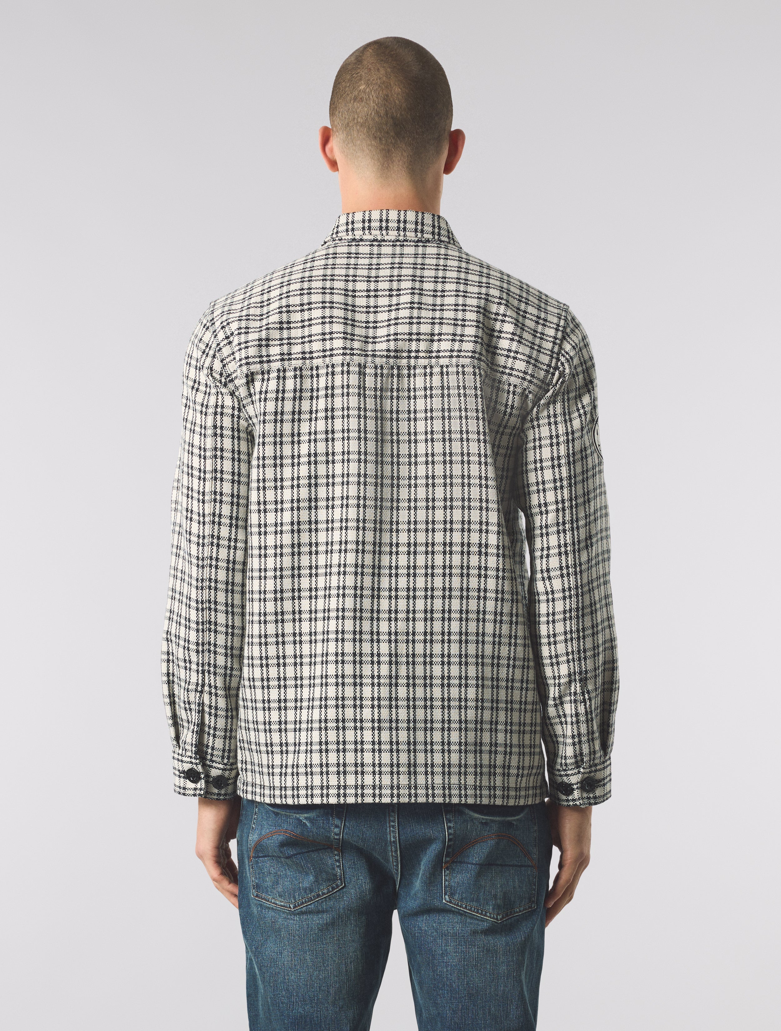 Stone Whitworth Check Overshirt – Pretty Green Store