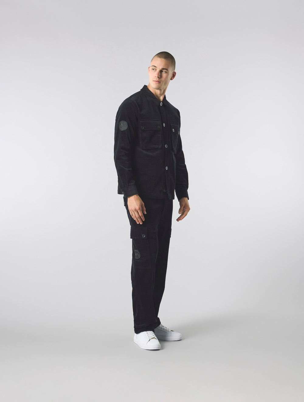 Black Dalmorton Cord Overshirt