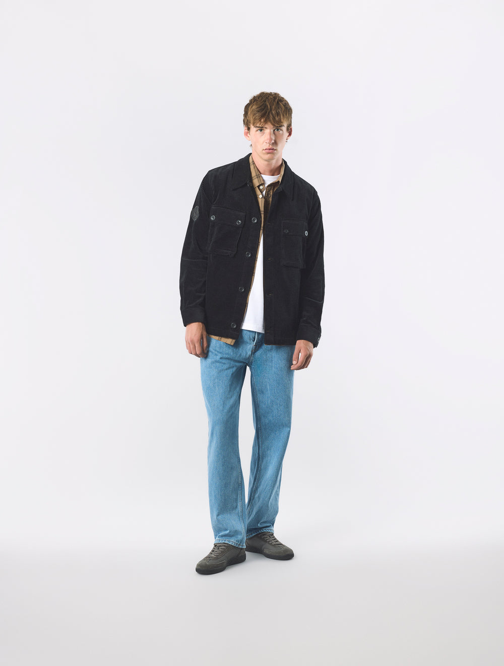 Black Dalmorton Cord Overshirt