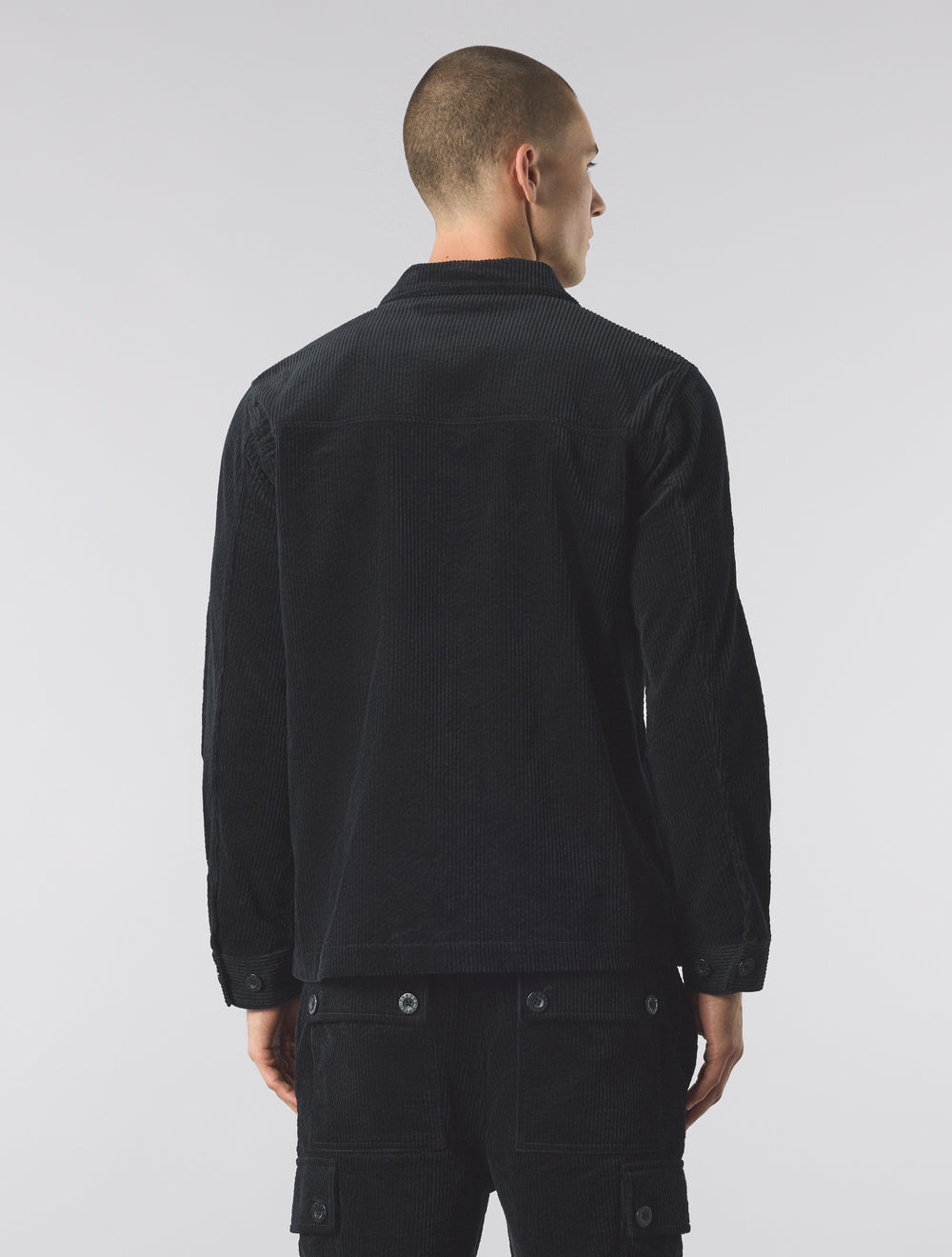 Black Dalmorton Cord Overshirt