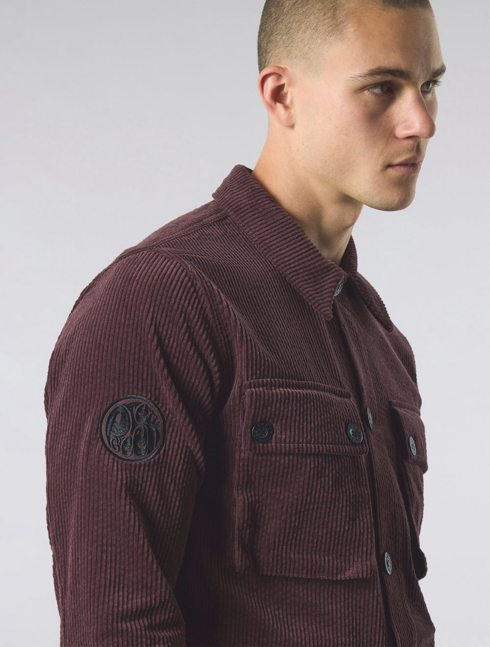 Burgundy Dalmorton Cord Overshirt