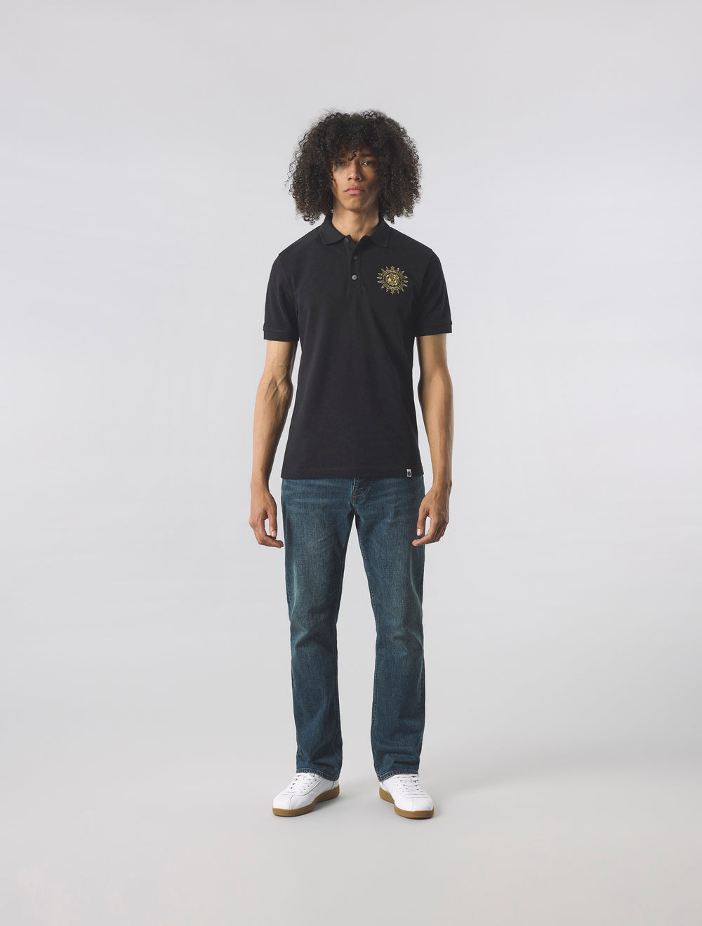 Black Parthian Motif Polo