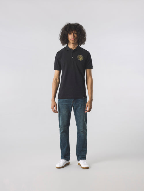Black Parthian Motif Polo