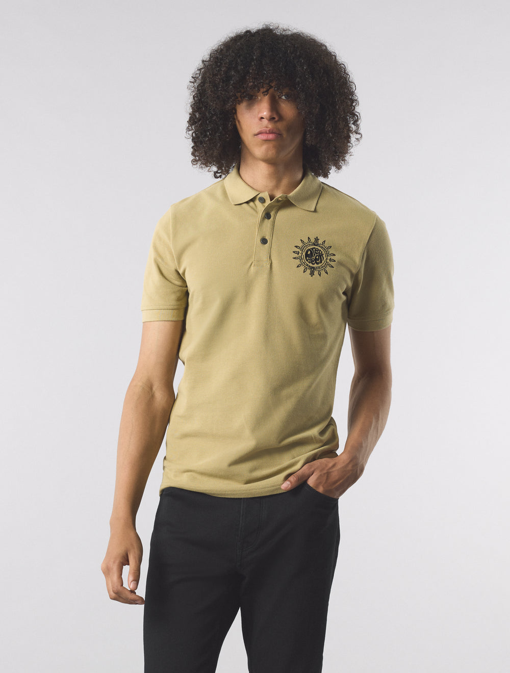 Taupe Parthian Motif Polo