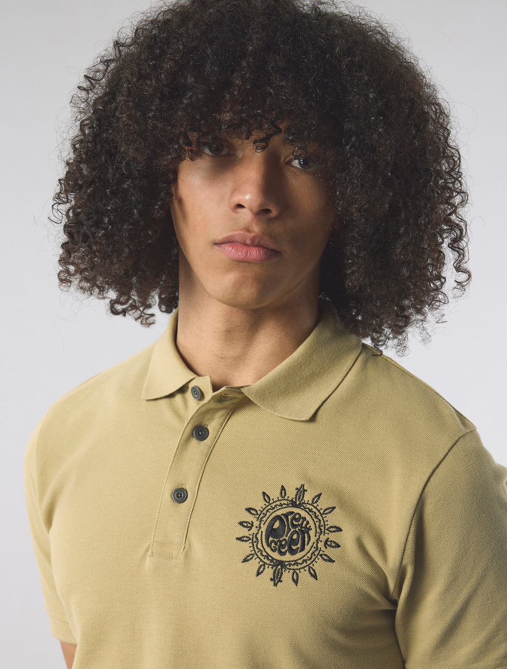 Taupe Parthian Motif Polo