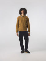 Brown Garswood Long Sleeve Zip Polo
