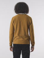 Brown Garswood Long Sleeve Zip Polo