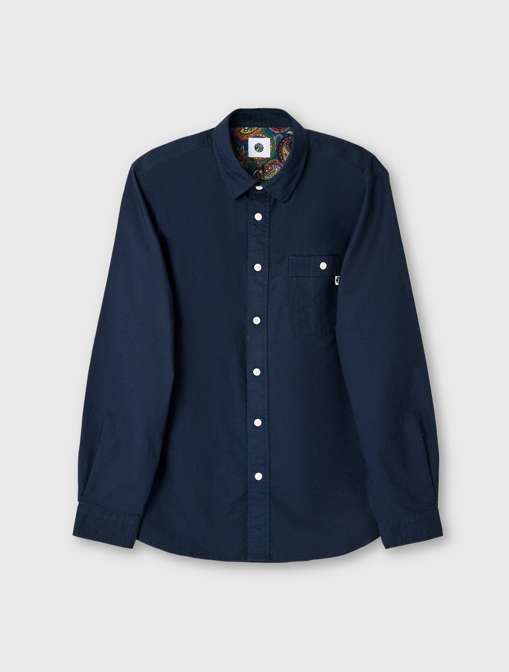 Navy House Paisley Oxford Shirt