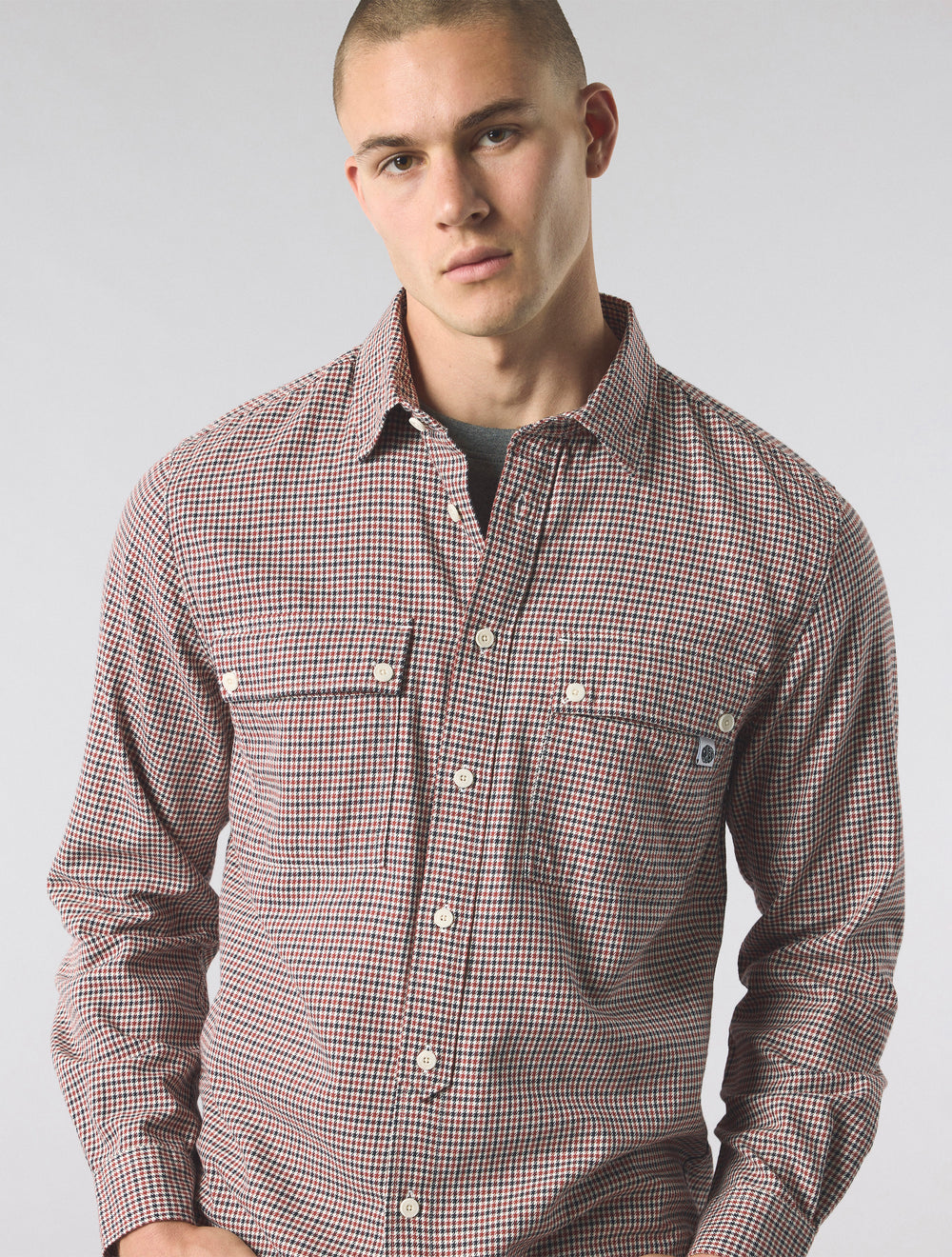 Navy Wykeham Check Shirt