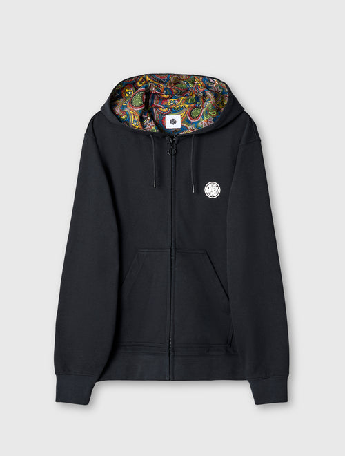 Black Lounge Zip Up Hoody