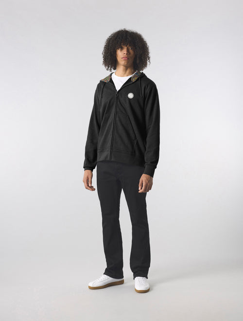 Black Lounge Zip Up Hoody