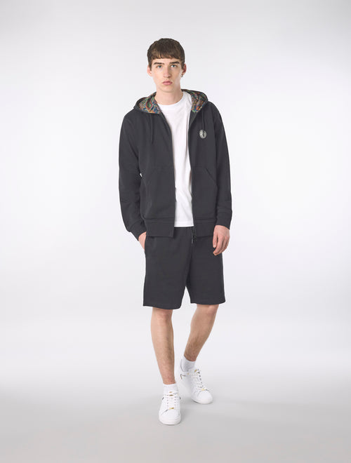 Black Lounge Zip Up Hoody