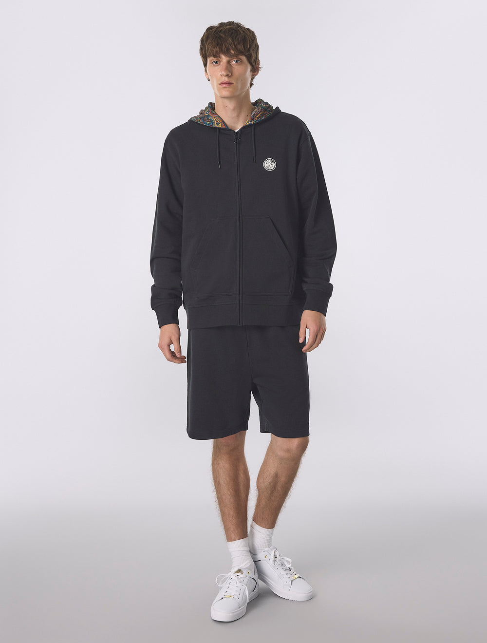 Black Lounge Zip Up Hoody
